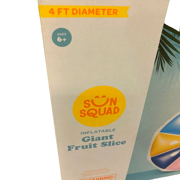 Gigantic Fruit Slice Pool Float, 4 Ft. Dia., w/ Manual & Repair Kit - Sun Squad - Picture 3 of 6